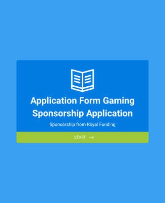Form Templates: Gaming Sponsorship Application Form