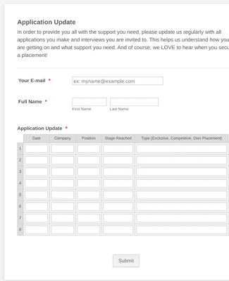 Application Update Form Template | Jotform