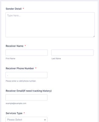 Apply Send Parcel Form Template | Jotform