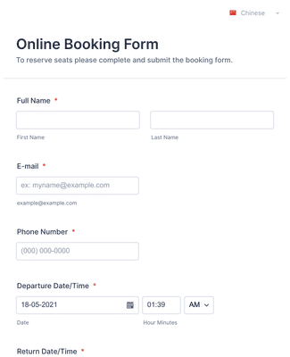 Form Templates: Appointment booking Online