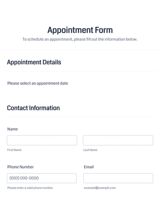 Appointment Form Template | Jotform