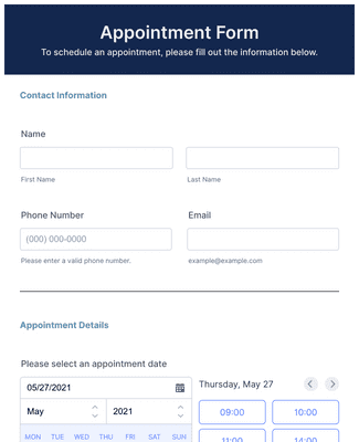 Appointment Forms - Form Templates | JotForm