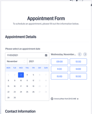 Form Templates: Appointment Form
