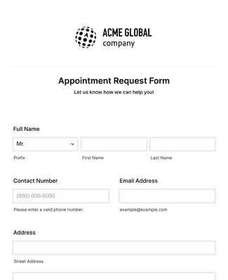 Template-appointment-request-form