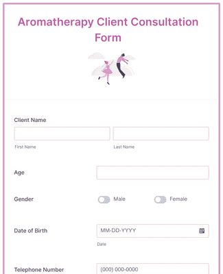Form Templates: Aromatherapy Client Consultation Form