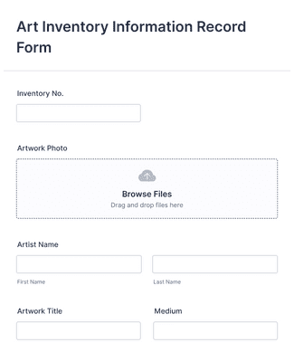 Form Templates: Art Inventory Information Record Form