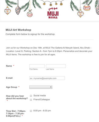 Responsive Workshop Registration Form Template | Jotform