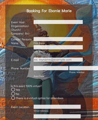 Artist Booking (Updated) Form Template | Jotform
