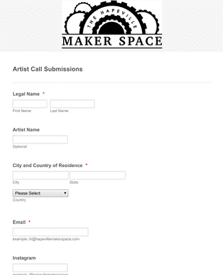 Form Templates: Artist Call Submission