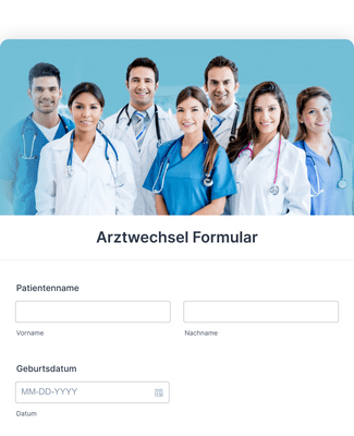 Form Templates: Arztwechsel Formular