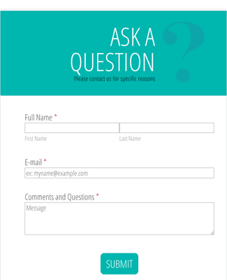 Form Templates: Ask A Question Template