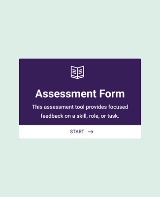 Form Templates: Assessment Form