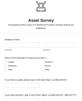 Form Templates: Asset Survey