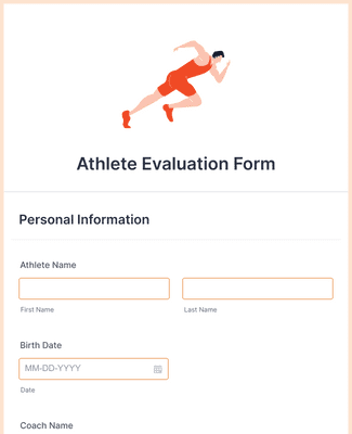 Athlete Evaluation Form Template Jotform Athlete Evaluation Form Template Jotform