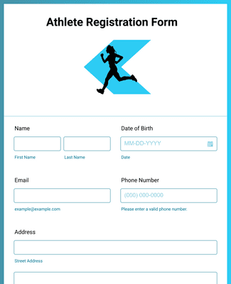 Athlete Registration Form Template Jotform