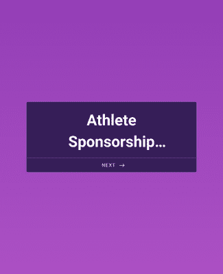 Form Templates: Athlete Sponsorship Application Form