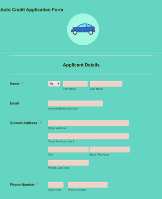 Credit Application Auto Small Business Credit Application Form Template | JotForm