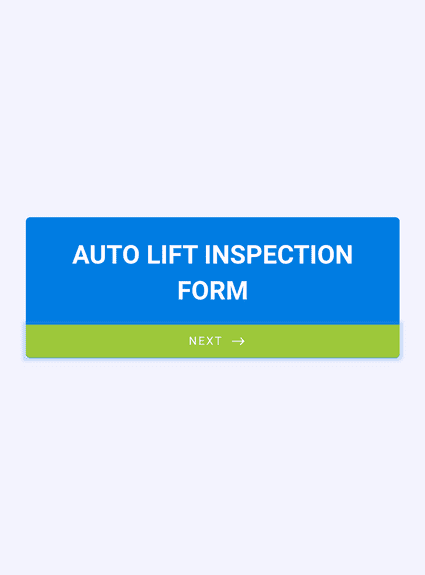 Auto Lift Inspection Form