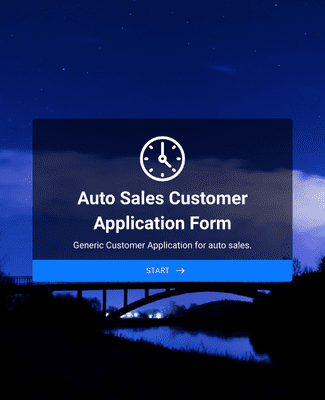 Form Templates: Auto Sales Customer Application Form