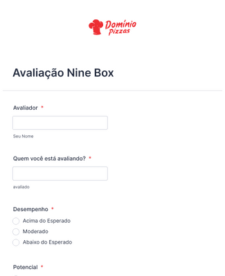 Form Templates: Avaliação Nine Box