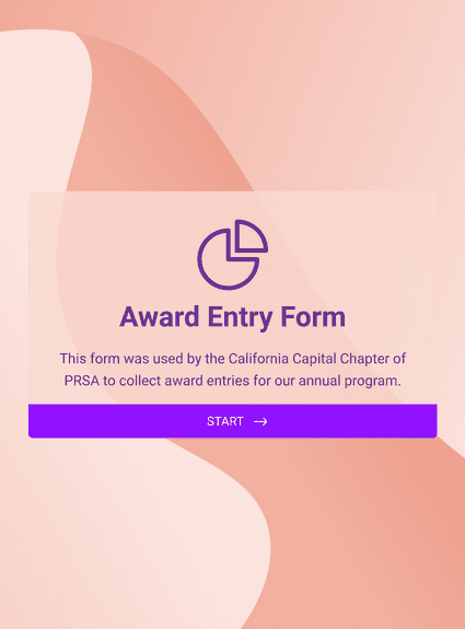 Form Templates: Award Entry Form