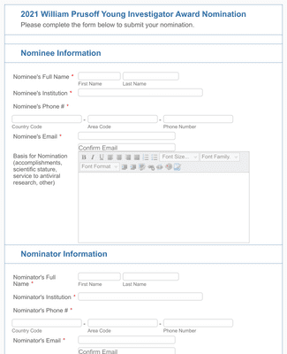 Award Nomination Form Template | Jotform