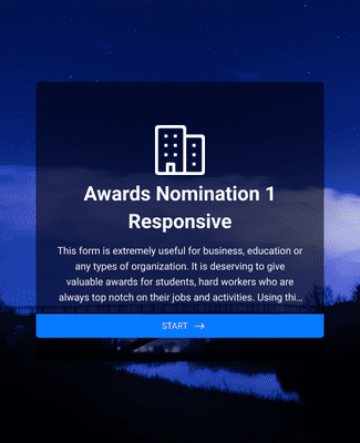 Form Templates: Responsive Awards Nomination