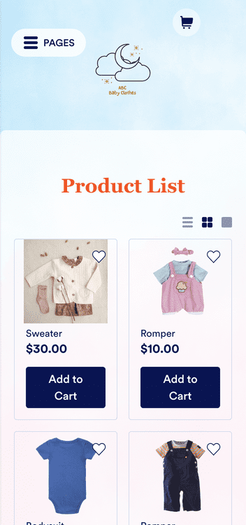 Baby Clothes App