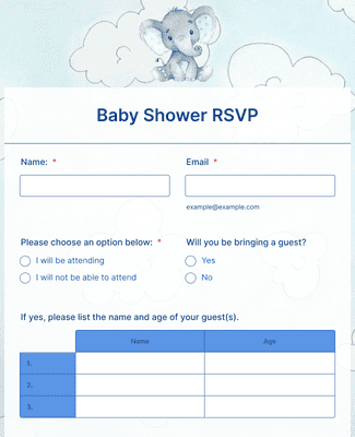 Baby Shower RSVP