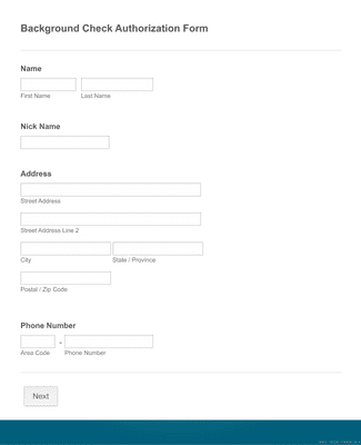 Background Check Authorization Form Template | Jotform