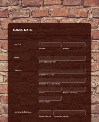 Form Templates: BANCO MATIZ