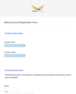 Labels for education banking form