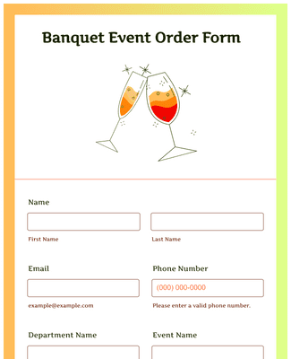 Form Templates: Banquet Event Order Form