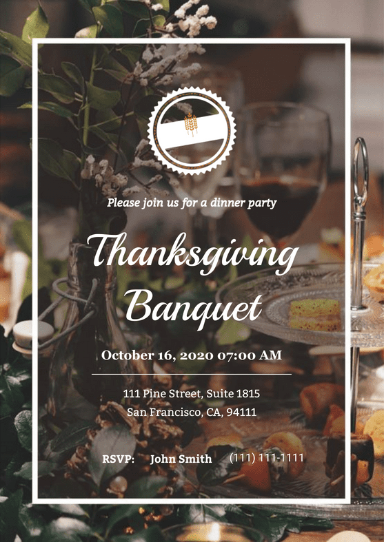 PDF Templates: Banquet Invitation Template