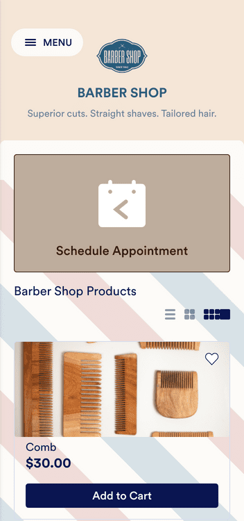 Barber Shop App Template | Jotform