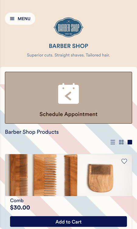 Template barber-shop-app