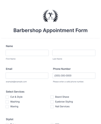 Barbershop Appointment Form