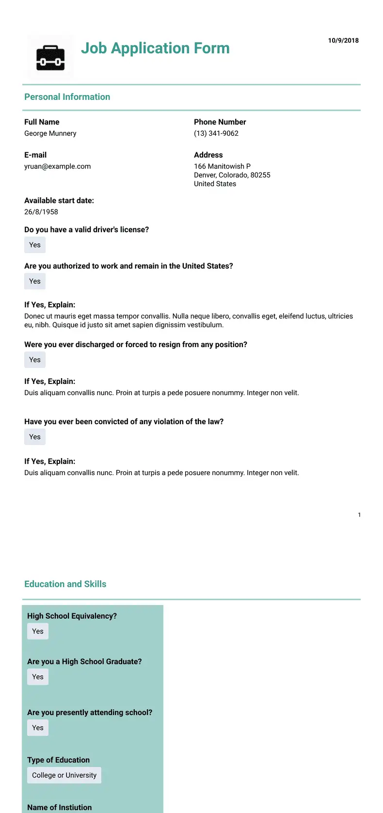 Employment Application Templates - PDF Templates | Jotform Employment Application Templates - PDF Templates | Jotform
