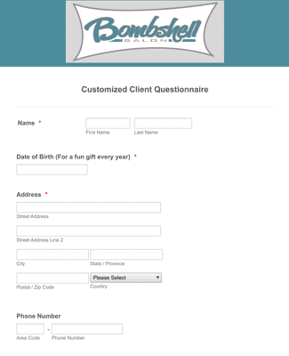 Hair Color Consultation Form Template | JotForm