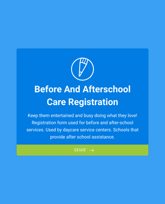 Form Templates: Before and Afterschool Care Registration
