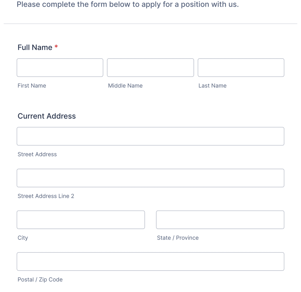 BGRSB Job Application Form Template | Jotform