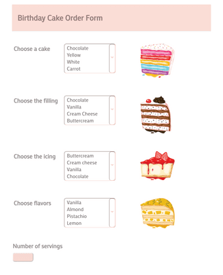 Form Templates: Birthday Cake Order Form