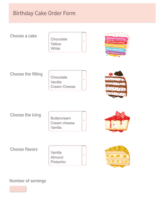 Birthday Cake Order Form