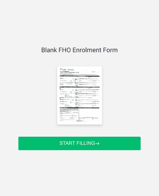 Form Templates: Blank FHO Enrolment Form