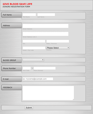 Blood Donation Form Template Jotform