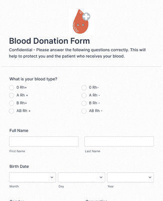 Blood Donation Form Template | Jotform