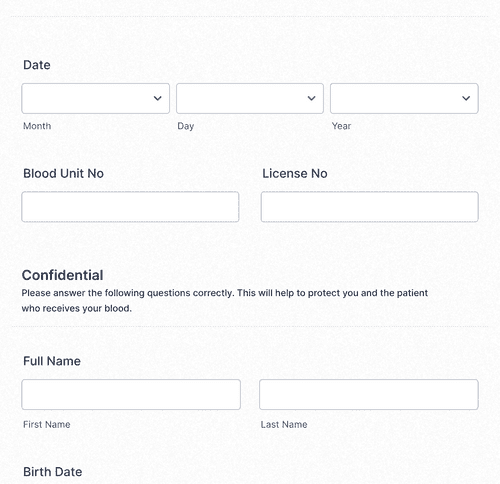 Form Templates: Blood Donor Consent Form