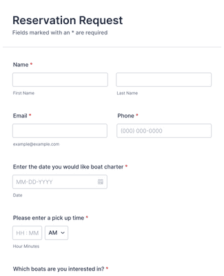 Boat Rental Form Template | Jotform