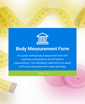 Form Templates: Body Measurement Form