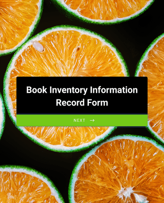 Form Templates: Book Inventory Information Record Form